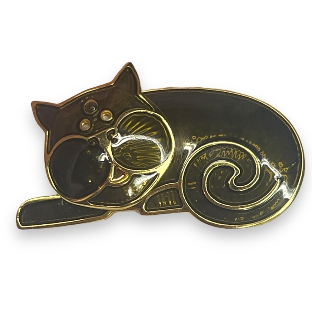 Edgar Berebi Moving Head Cat Enamel Pin Brooch